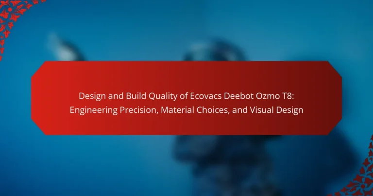 Design and Build Quality of Ecovacs Deebot Ozmo T8: Engineering Precision, Material Choices, and Visual Design