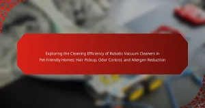 Exploring the Cleaning Efficiency of Robotic Vacuum Cleaners in Pet-Friendly Homes: Hair Pickup, Odor Control, and Allergen Reduction