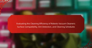 Evaluating the Cleaning Efficiency of Robotic Vacuum Cleaners: Surface Compatibility, Dirt Detection, and Cleaning Schedules