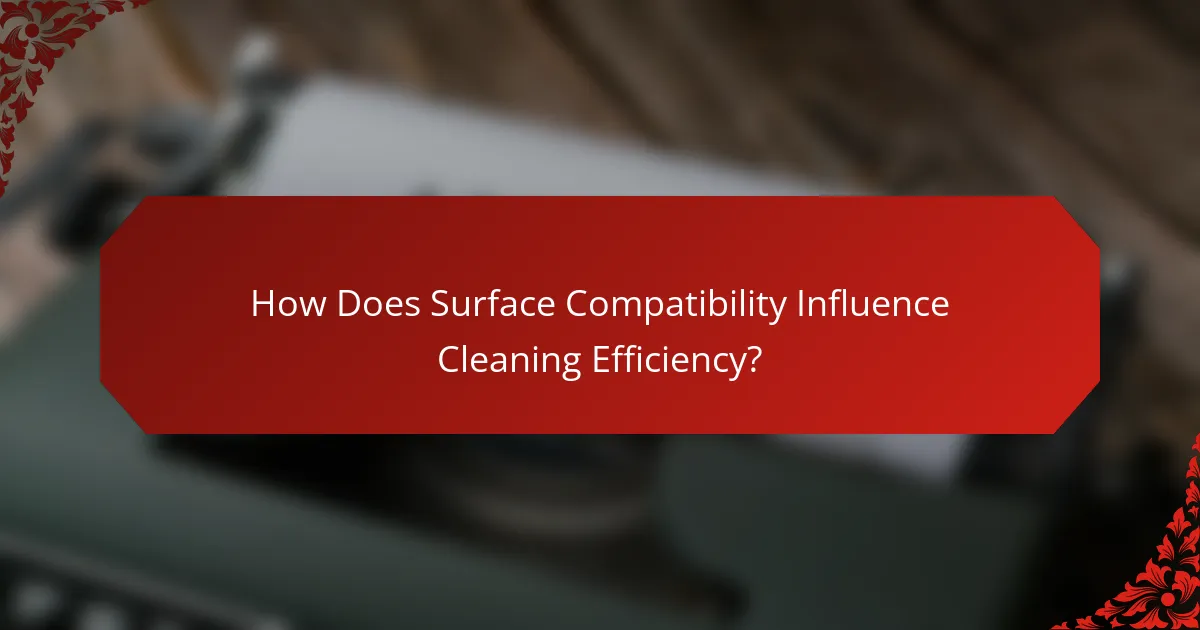 How Does Surface Compatibility Influence Cleaning Efficiency?