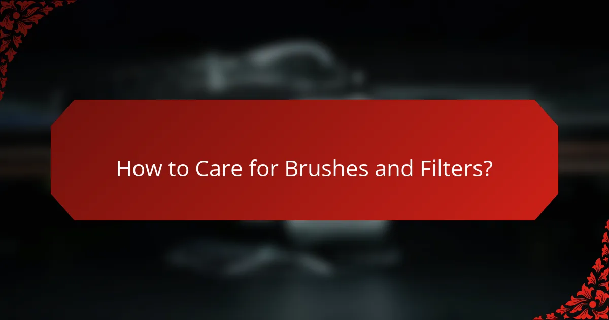 How to Care for Brushes and Filters?