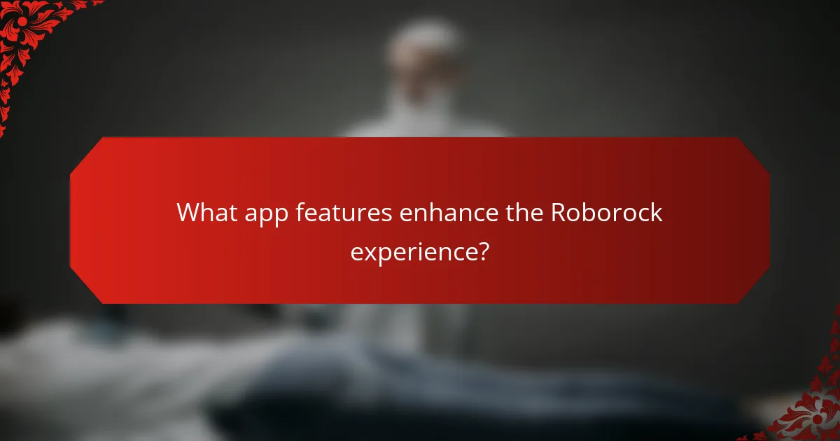 What app features enhance the Roborock experience?
